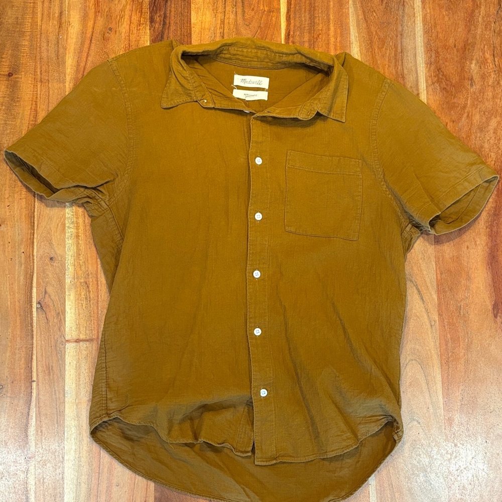 Madewell Men's Perfect Fit Linen Button-Down Shirt